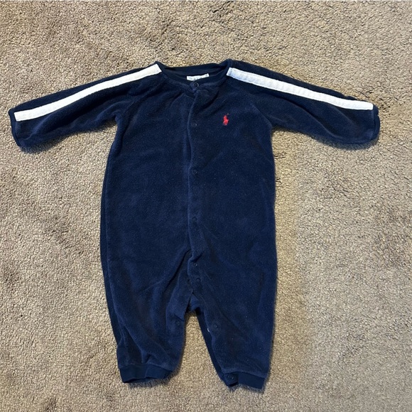 Ralph Lauren Navy Terry One Piece - Picture 1 of 3